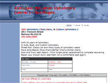 Tablet Screenshot of abc-upholstery.com